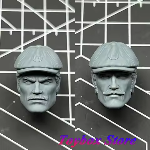 1/12 Spider-Man Noir Unpainted Head Sculpt Glasses Hat Design White Model Venom Mini Toys Fit 6" ML 