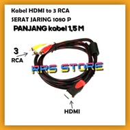 HDMI TO 3 RCA 1.5M CABLE CONVERTER hdmi male TO 3 RCA 1.5meter NET MODEL