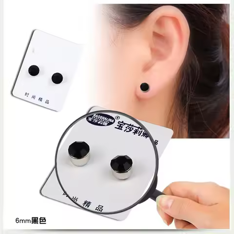 Fashion Female Earrings No Piercing Magnetic Zircon Pearl Earings for Women Men Kids No Hole Crystal
