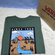 Va-s Desert Oasis Personalized Printed Pattern Bean Sand Green Men's and Women's Short sleeved T-shi