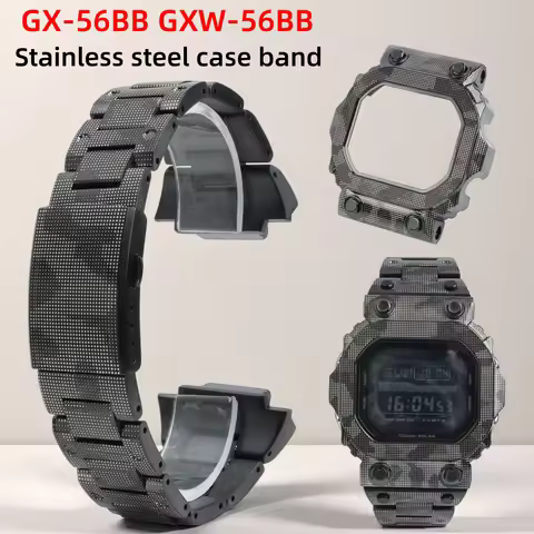 GX-56BB Big G Watch Modificaiton Kit For Casio Gx56 GXW-56BB Stainlesss Steel metal case Wach Band s