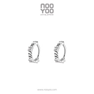 NooYoo ต่างหูสำหรับผิวแพ้ง่าย CoCr NF Chain Hinged Ring with Premium Zirconia