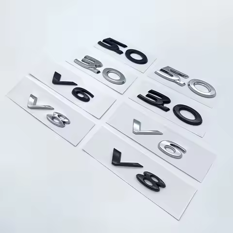 Letter Emblem Chrome Glossy Black ABS 3.0 5.0 V6 V8 20T 25T 30T 35T for Jaguar XJ F-TYPE F-PACE E-PA