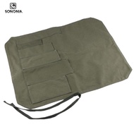[SONONIA] Green Canvas Chefs Knife Bag Roll Carry Case Kitchen Tools Storage Protector