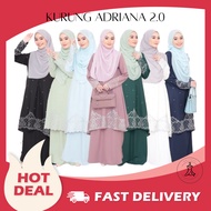 KURUNG ADRIANA 2.0 Baju Kurung Moden Muslimah Labuh Nursing Friendly Size S-3XL Raya 2022 Sulam Tenu