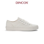 Giày Sneaker Vải Canvas Nam Nữ E18 White Dincox Shoes Sang Trọng