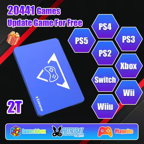 JMachen New Play Zone Extreme 2TB Game Console with 20441 Retro&&3D&AAA Games for PS5/4/3/2/1Xbox/Sw