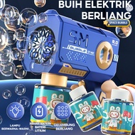 Machine Gun Auto with Bubble Lights Toy Kids | Sabun Belon Buih Buih Mainan