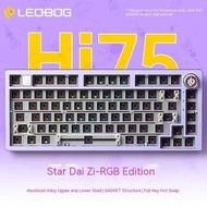 AULA LEOBOG Hi75 Aluminum BareBone Keyboard Kit 75% RGB Light Hot Swappable Custom Keyboard with Kno