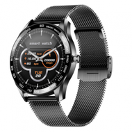 MK28智慧手錶心率血壓健康監測多運動模式音樂控制計步手環（黑鋼）