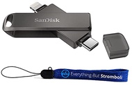 SanDisk 256GB iXpand Flash Drive Luxe for iPhone, iPad, USB Type-C Devices - USB 3.1 for Lightning &