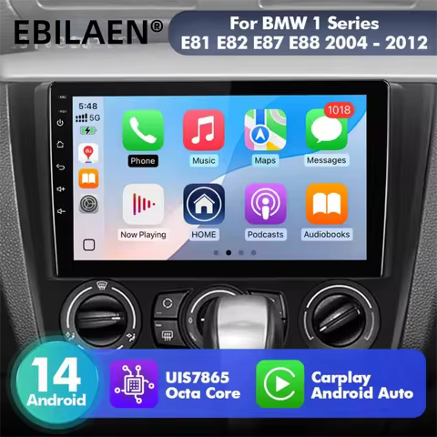 EBILAEN Android 14 Car Radio For BMW 1 Series E81 E82 E87 E88 Multimedia Player Carplay Android Auto