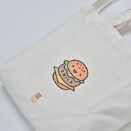 四食五号早餐店 - 便當袋-肩背包 微笑 SMILE漢堡圖案 (單面印刷)