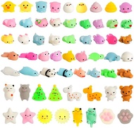 10Pcs Models All Different Cute Mini Slow Rising Squeeze Ball Cell Soft Squishy Sticky Animals Healing Anti-stress Toy Stress Reliever Funny Gift Toys