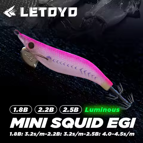 LETOYO 2.5#-1.8# mini EGI luminous squid jig Artificial bait for Webfoot Octopus Cuttlefish sea fish