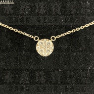 Natural Diamond Necklace Small Total About 0.4ct Chain Length 44cm 18K Gold n1391
