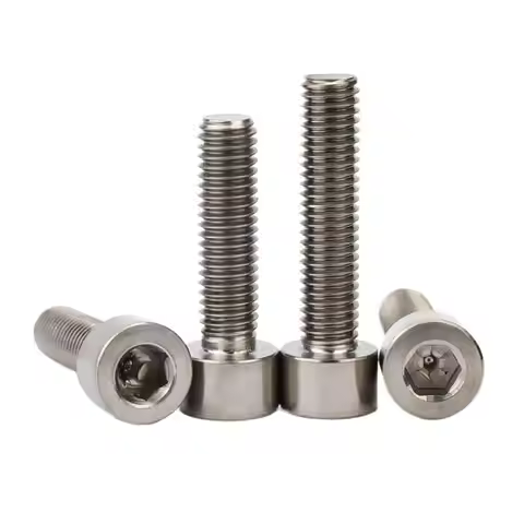 Din912 Titanium GR2 M8*10~120mm Pure Ti Hexagon Socket Cap Screw Cylinder Head Hexagon Screw M8x10-M