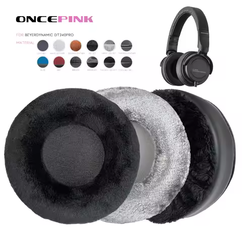 Oncepink Replacement Ear Pads for Beyerdynamic DT240 Pro DT240PRO Headphone Thicken Cushion Earmuffs