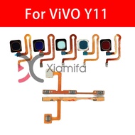 New For Vivo Y11 Fingerprint Scanner Home Button Fingerprint Sensor Power Volume on off button