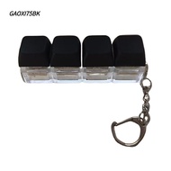 GAOXI75BK Keyboard Fidget Toys, Stress Relief Diy Keycaps Toy 4-button Shaft Tester,  with Keychain 
