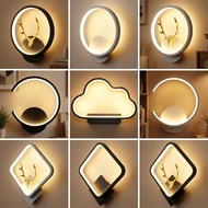 Modern LED Wall Lamp Bedroom Light Nordic Asile Wall lamps 3 colors light changeable Living room Wal