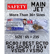 SAFETY MAIN JET Suzuki RC80 / BEST RC / RC110 / RG110 / RG SPORT / RGV 120 / VS125 / VS150