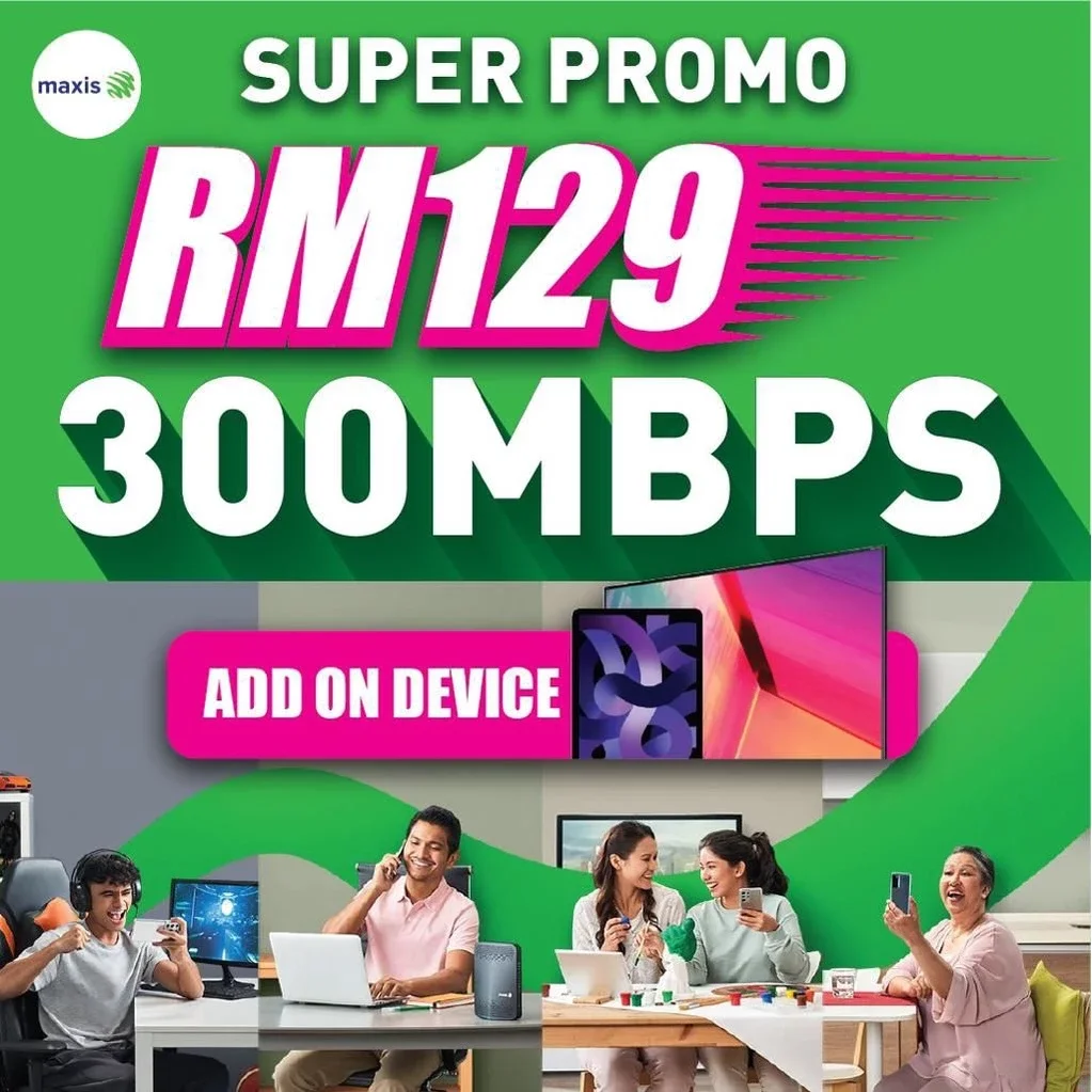 Rahmah RM200 Free Gift Superfast Home Internet with Maxis Home Fibre Promotion