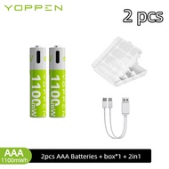 YOPPEN 1.5V 3.7V 9V AA AAA FR6/FR03 C/D Size R14 R20 CR123A 16340 Li-Ion Bateri Rechargeable Battery