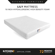KitchenZ Sabah 10 Inches SpinaRez Lily Hypoallergenic High Density Foam Tilam Mattress-Spinarez-Lily