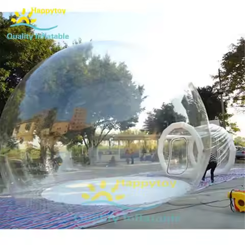 Lodge Balloon Outdoor Air Log Cabin House Camping Transparent Igloo Dome Clear Bubble Inflatable Ten