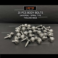 20 PCS Original Heng Silver Bolts  Body Screw spiral Type universal Body bolts 20pcs