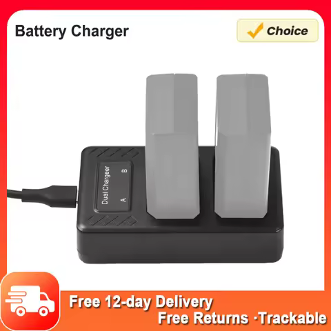 Portable 2-slot Battery Charger for Godox V1/V860III Series Flash Speedlite Batteries VB26A/VB26B/VB