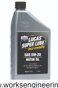 LUCAS ENGINE OIL SUPER LUBE SAE 0W-20 FULLY SYNTHETIC - 1L