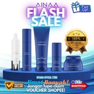 AINAA Beauty Set | Cleanser Scrub Serum Sunscreen Moisturizer | Aina Skincare Sets Original HQ