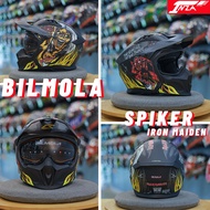 BILMOLA HELMETS รุ่น Spiker , Iron Maiden หมวกกันน็อคเต็มใบ วินเทจ ถอดคางได้ (พร้อมจัดส่ง ถูกใจส่งไว