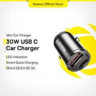 Baseus Mini Quick Charge 4.0 3.0 USB C Car Charger For Xiaomi mi9 Huawei P30 Pro QC4.0 QC3.0 QC 5A Fast PD Car Charging Phone Charger Auto Car Accessories