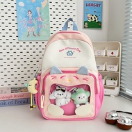 Cute Cat Ita Backpack Doll Bag Ita Bag Transparent Shoulder Bag Backpack for High School Students