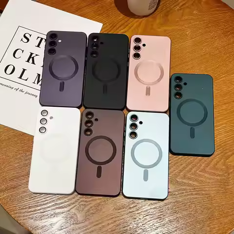 For Samsung Galaxy A15 A05S A05 A55 A35 A25 A14 A24 A34 A54 Phone Case Luxury Magnetic For Magsafe W