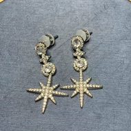 368 Circle Meteor Earrings Female Hexagram Circle Earrings Full Diamond Earrings NO.260527
