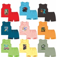 PACKAGE OF 8 BABY AND GIRLS SINGLET SUITS FOR BOYS AGED O - 6 YEARS