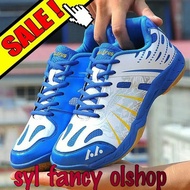 Dijual sepatu badminton lefus white blue original 100 persen Diskon