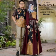 Baju Couple Muslim Keluarga Baju Pesta Brokat Fashion Muslim Pasangan