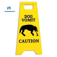 Dog Vomit Sign 4 Inch Vomit Wet Floor Sign Vomit Warning Sign Decoration Yard Sign