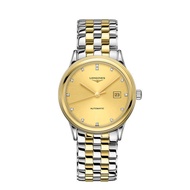 Longiness Watch Army Flag Series Stainless Steel and Yellow PVD Coating Diamond Automatic Mechanical Men's Watch 40mm L4.984.3.37.7