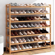QM🌹Shoe Rack Solid Wood Shoe Rack Simple Door Household Economical Dormitory Indoor Multi-Layer Dustproof Bamboo Shoe Ca