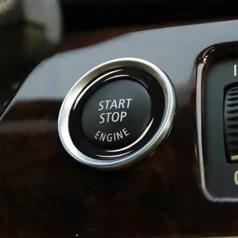 Car Engine One-Start Stop Button Ignition Key Circle Sticker Trim For BMW 3 Series E90 E92 E93 320i 