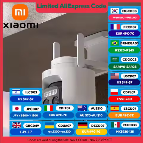 XIAOMI Outdoor 360° WiFi Camera CW700S，2.5K 4 Megapixels，9x Zoom Dual Camera，Sound And Light Warning