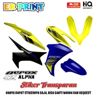 Aerox Alpha Transparent Sticker Anti-Fade Cool Aerox Alpha Striping Design 155 LC