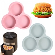 Heat Resistant Silicone Egg Pan Mold for Air Fryer Easy and Convenient Pink/Grey