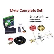 Full set Mytv Combo Dvb T2+S2 HD Digital Terrestrial and Satelite ( Decoder+Antenna+cable )